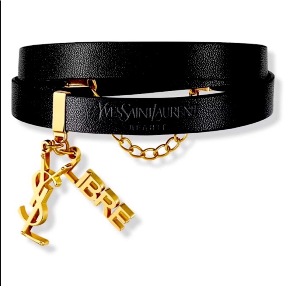 New! Yves Saint Laurent Leather Choker Bracelet - GWP